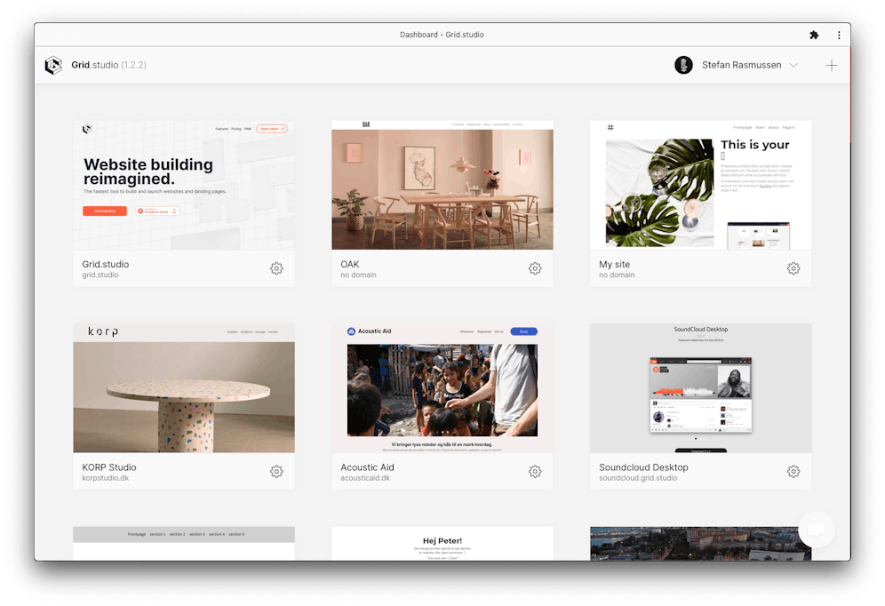 Gridbased website builder Grid.studio